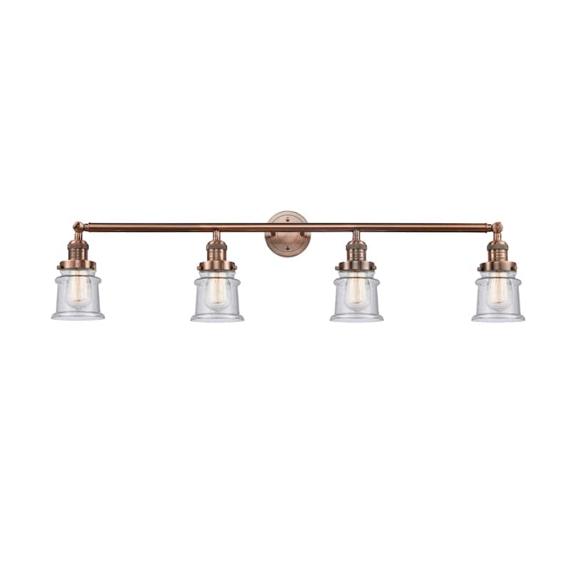 Innovations Lighting Small Canton 4 Light 42" Wide Bathroom Vanity - Antique Copper / Seedy
