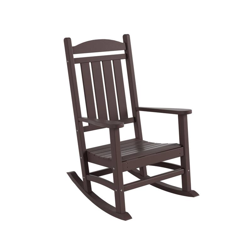 Laguna Hdpe All Weather Outdoor Patio Rocking Chair - Dark Brown