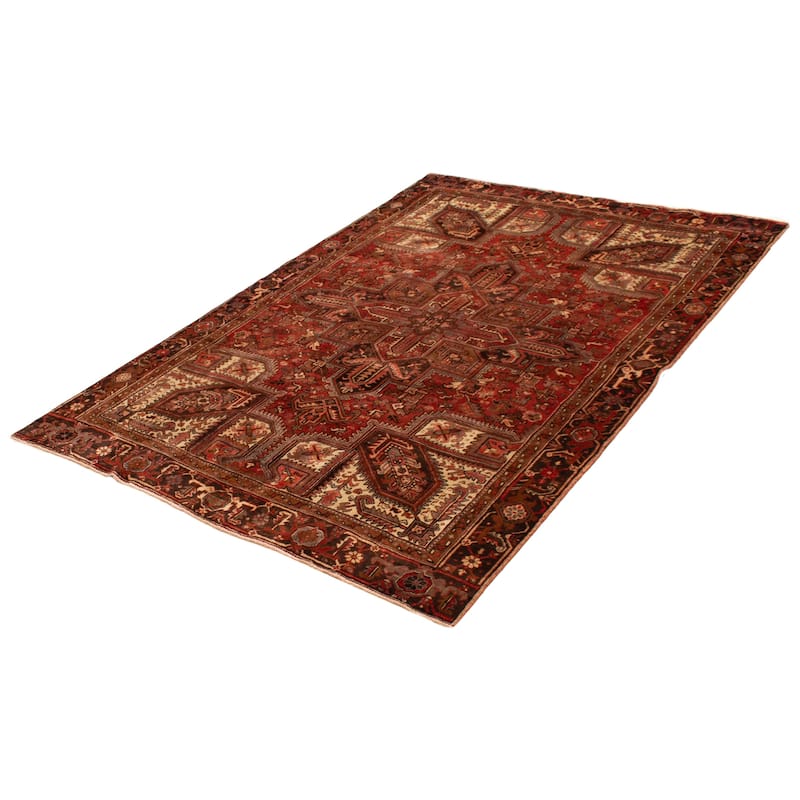 ECARPETGALLERY Hand-knotted Sarabi Red Wool Rug - 7'3 x 10'9