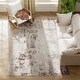 preview thumbnail 1 of 7, HOMCOM Area Rug 5x7, Machine Washable Rug, Distressed Non-Slip Modern Abstract Floor Cover Foldable Carpet for Living Room Cream/Onyx - 3'6" - Square