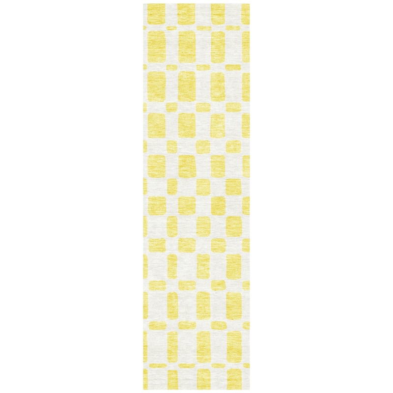 Machine Washable Indoor/ Outdoor Chantille Geo Contemporary Rug