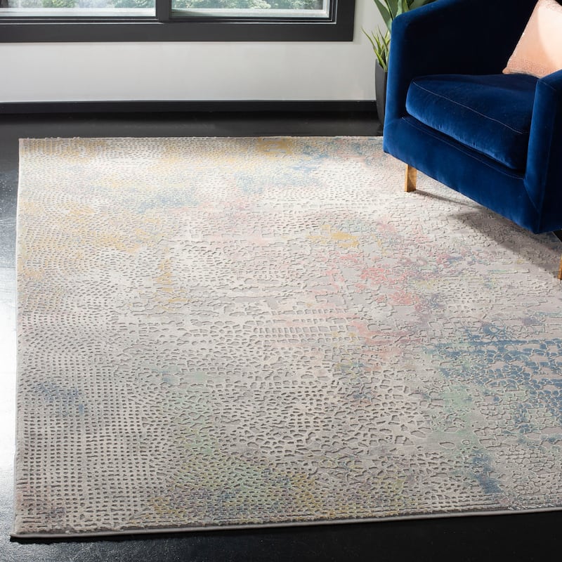 SAFAVIEH Meadow Aleksandr Modern Abstract Rug - 9' x 12' - Grey/Gold