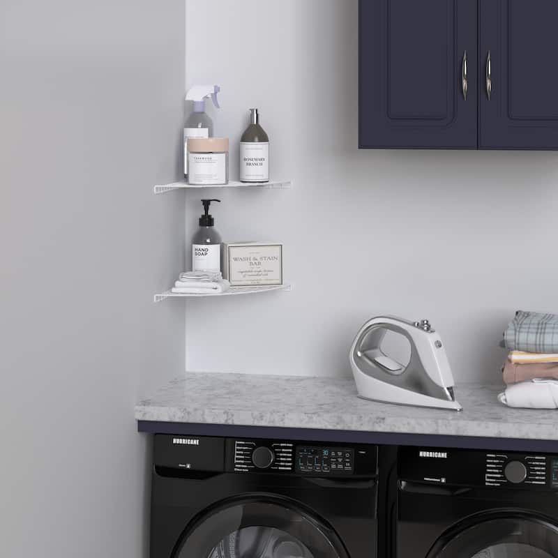 ClosetMaid White Steel Corner Shelf Organizer