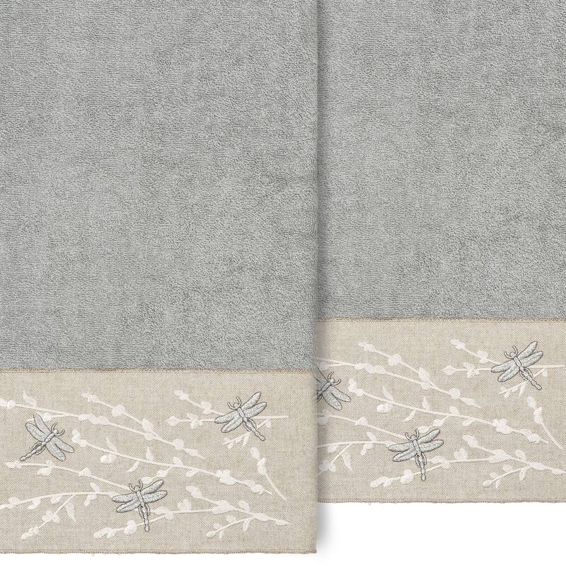 Authentic Hotel and Spa 100% Turkish Cotton Braelyn Embellished Bath Towel