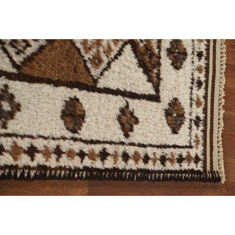 Anatolian Beige Oriental Runner Rug Handmade Wool Carpet - 2'8"x 12'4"