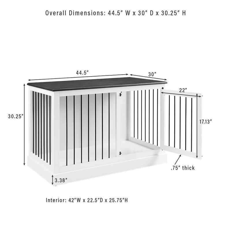 Crosley Winslow Small Credenza Dog Crate