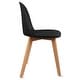 preview thumbnail 46 of 136, Modern Plastic and Wood Dining Chairs (Set of 2)