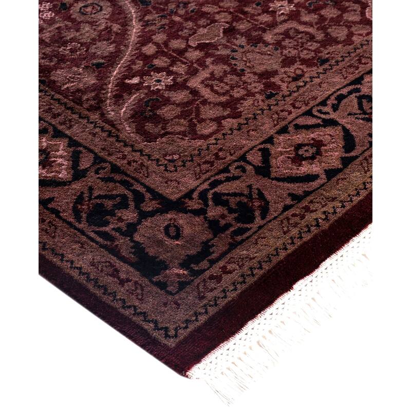 Overdyed One-of-a-Kind Hand-Knotted Area Rug - Red - 4' 1" x 6' 4"