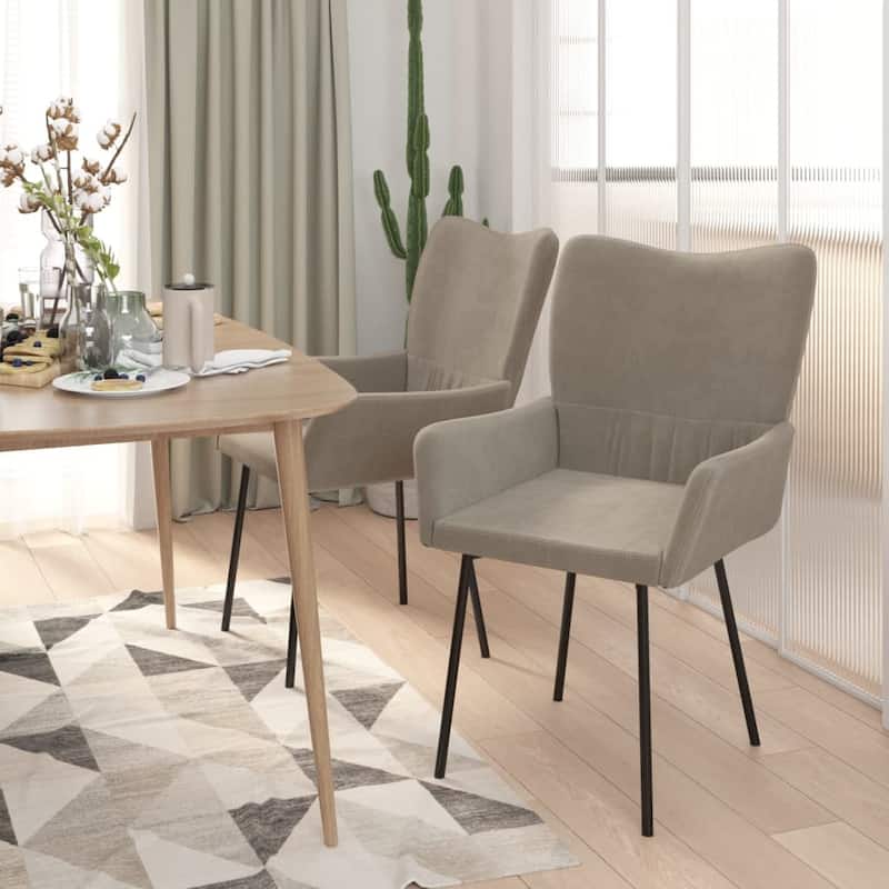 vidaXL Dining Chairs 2 Pcs Leisure Accent Armchair for Living Room Velvet - 21.7" x 22.4" x 32.1"