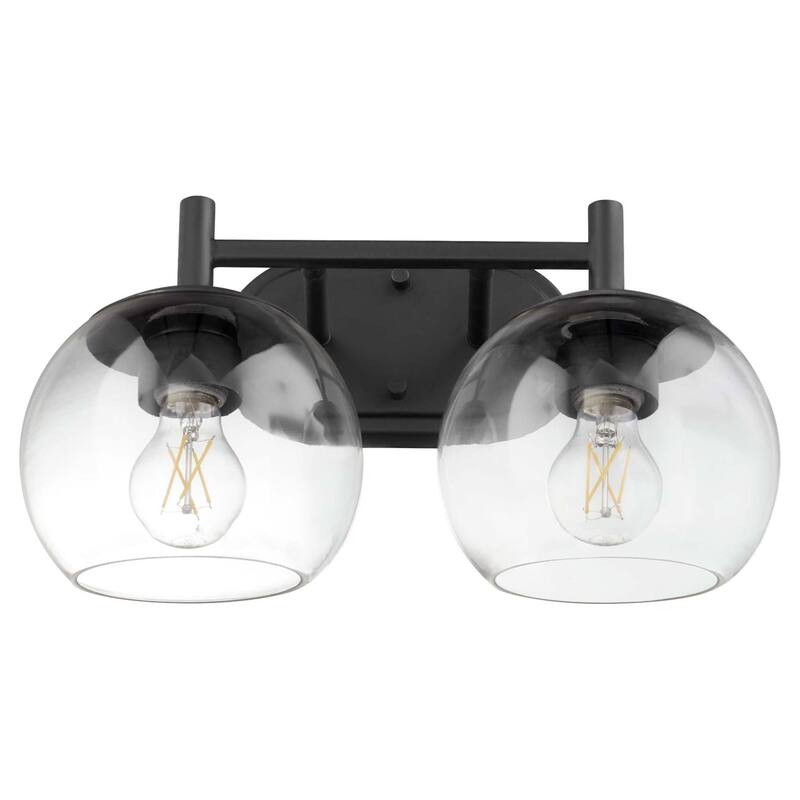 Quorum International 578-2 Lyon 2 Light 15" Wide Vanity Light - Matte Black