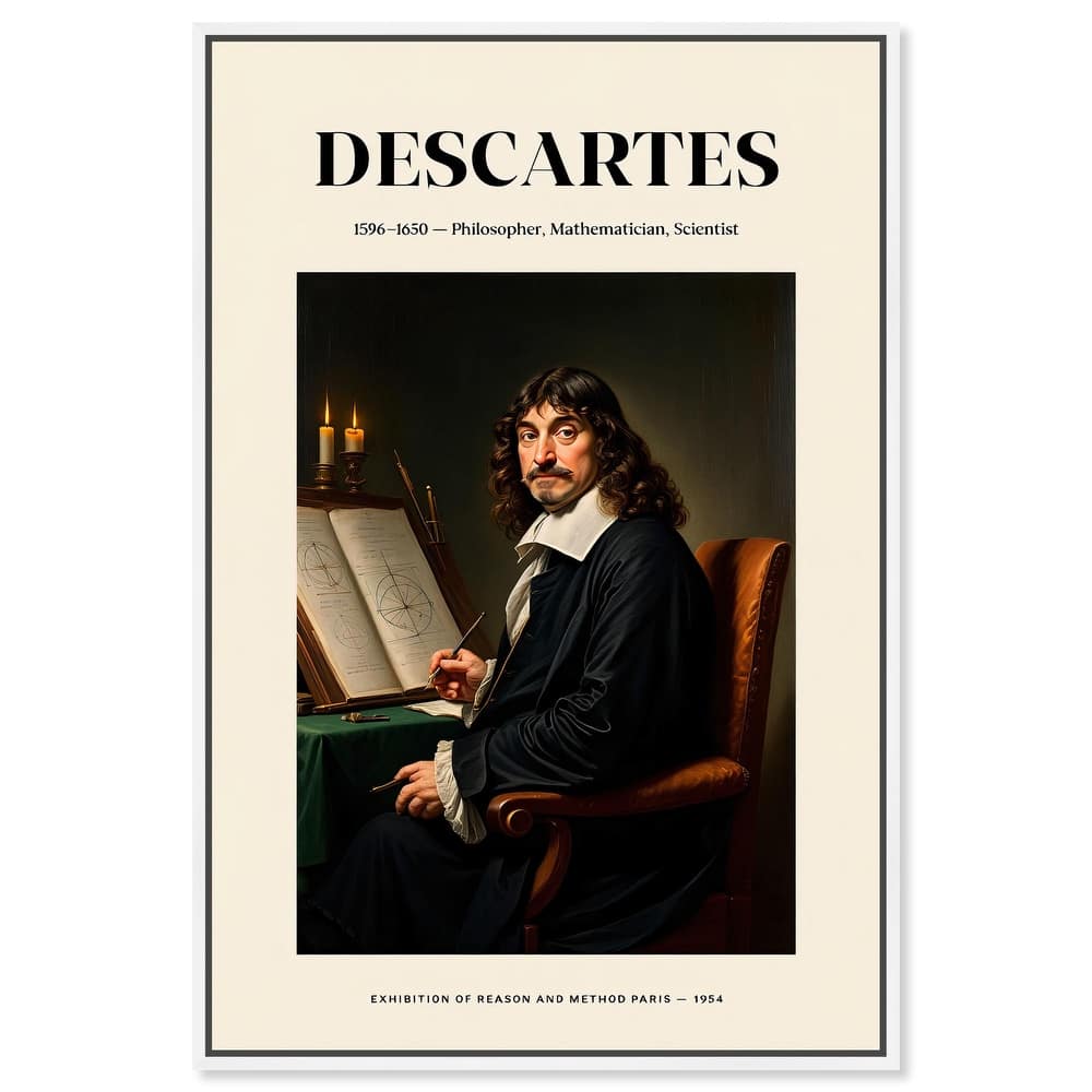 Cartesian Thinker Canvas by Art Remedy