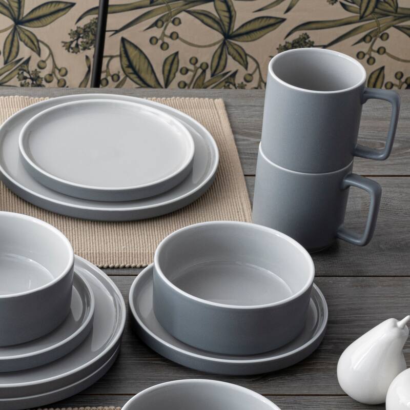 Noritake ColorTrio 16-Piece Stax Dinnerware Set, Service For 4