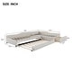 preview thumbnail 19 of 40, 3-in-1 Daybed L-shape Corner Sofa Bed with Pull-out Drawer and Trundle Bed, Linen Upholstered Bed Twin Size Sleeper Couch Bed
