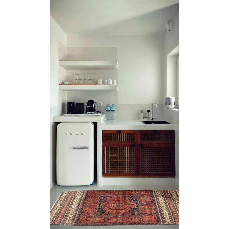 ECARPETGALLERY Hand-knotted Teimani Red Wool Rug - 3'3 x 4'11