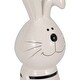 preview thumbnail 21 of 32, Ceramic Lines Bunny with Heart Figurine - White