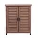 preview thumbnail 22 of 28, GDFStudio - Outdoor Wooden Potting Bench with Metal Tabletop Workstation and Storage Cabinet