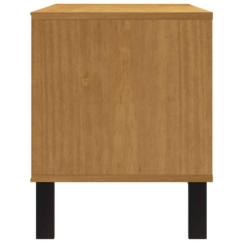 vidaXL TV Stand FLAM 43.3"x15.7"x19.7" Solid Wood Pine - 43.3" x 15.7" x 19.7"