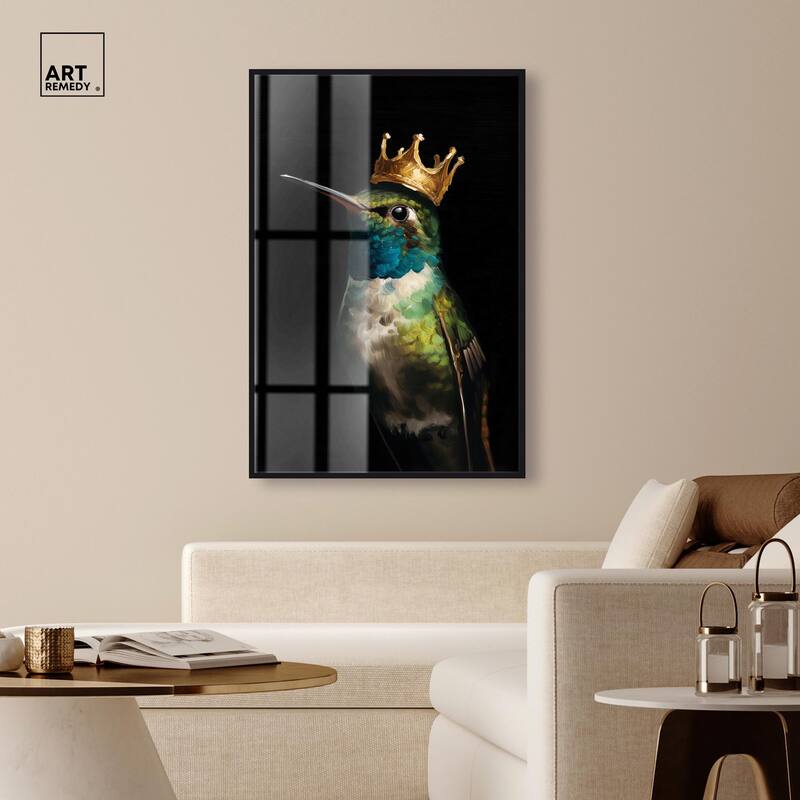 Crowned Azure Bird I Shadowbox by Art Remedy