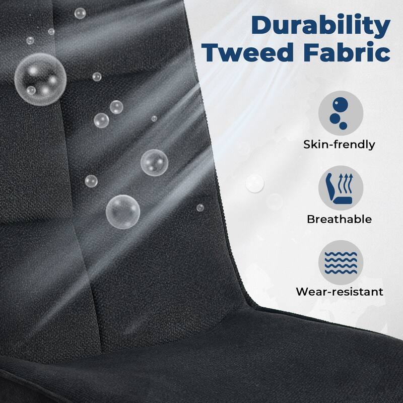 Homy Casa Upholstered Swivel Task Chair with Adjustable Height and High Back for Home Office and Study Use