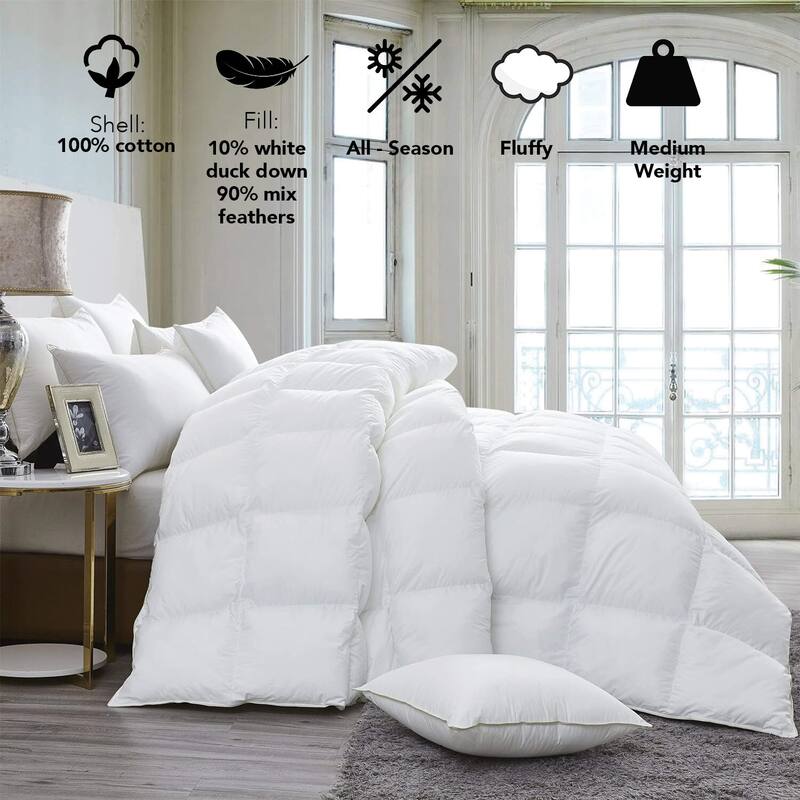 Organic club. Medium Weight Duck Down / Feather Duvet Bed Bath & Beyond 39792904