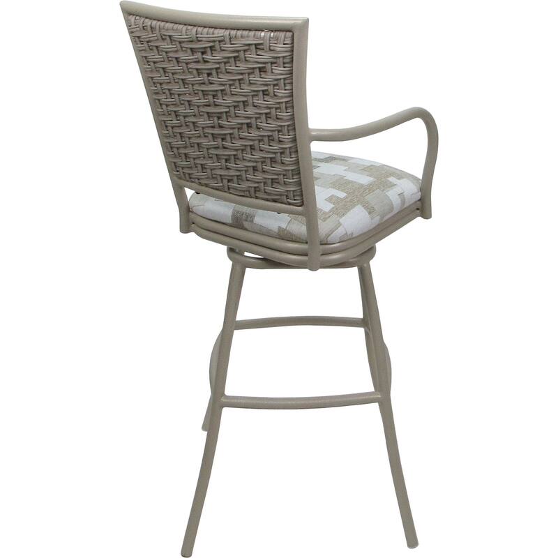 Set of 3 Outdoor Indoor Bar Stool Counter, Extra Tall - Erin with Arms