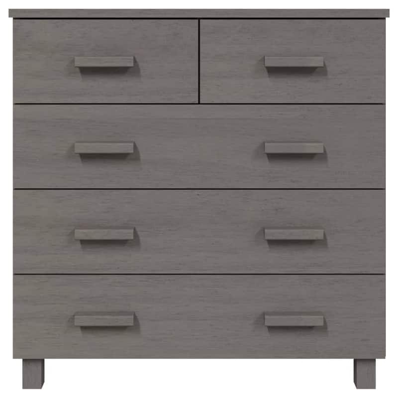vidaXL Sideboard Bar Buffet Console Cabinet with Drawers HAMAR Solid Wood Pine - 31.1"x15.7"x31.5"