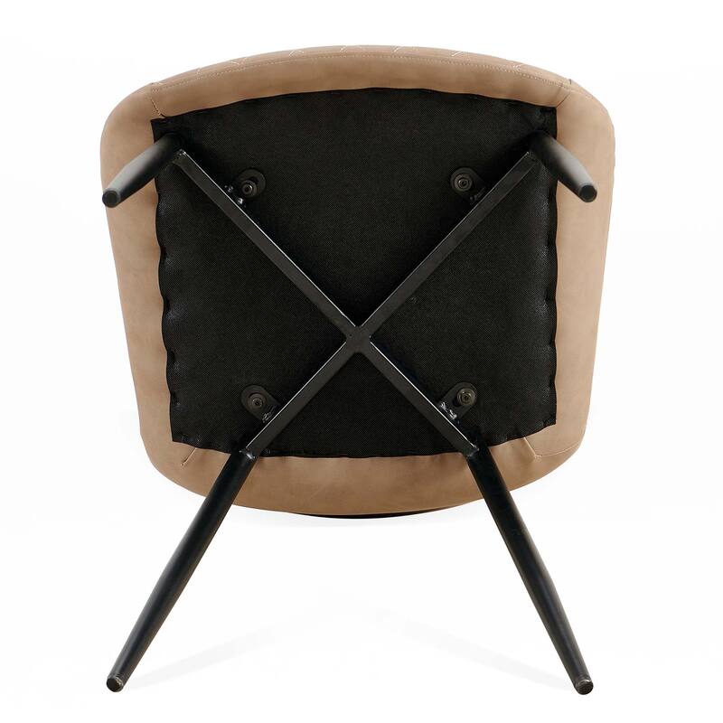 Mid-Century Leathaire Dining Chairs,Side Chair with Metal Legs