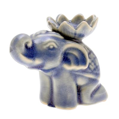 Novica Handmade Wise Friend Ceramic Incense Holder