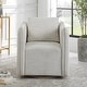 preview thumbnail 2 of 6, Uttermost Corben White Swivel Armchair - 29"x 30"x 29"
