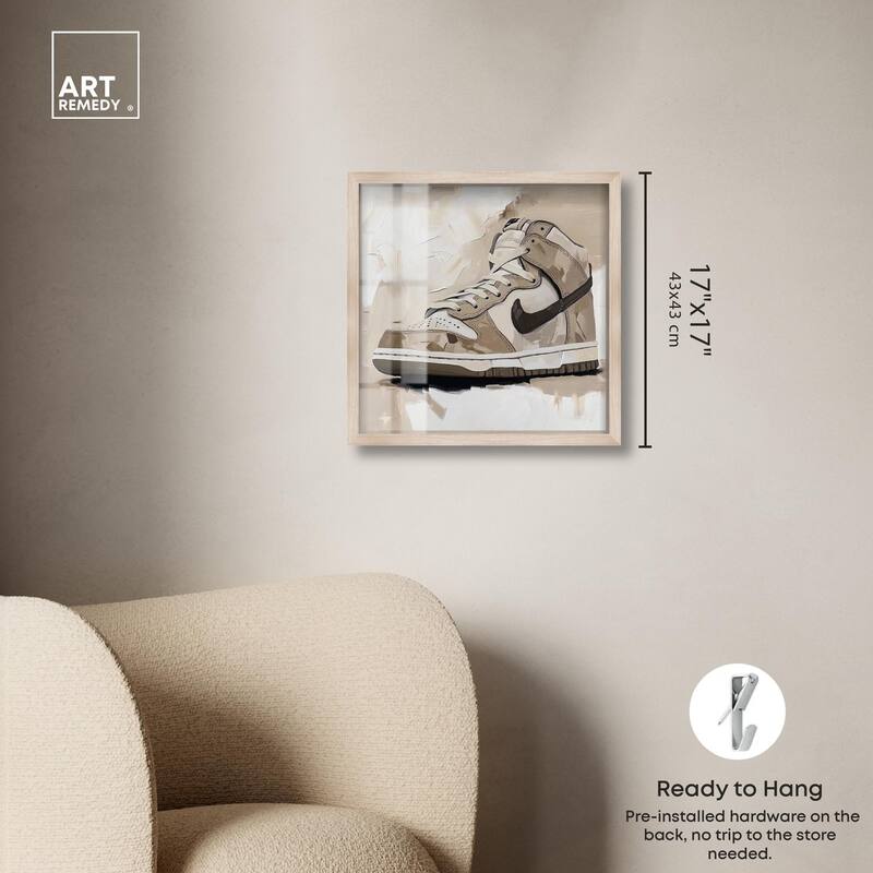 Light Tans Sneaker Shadowbox by Art Remedy