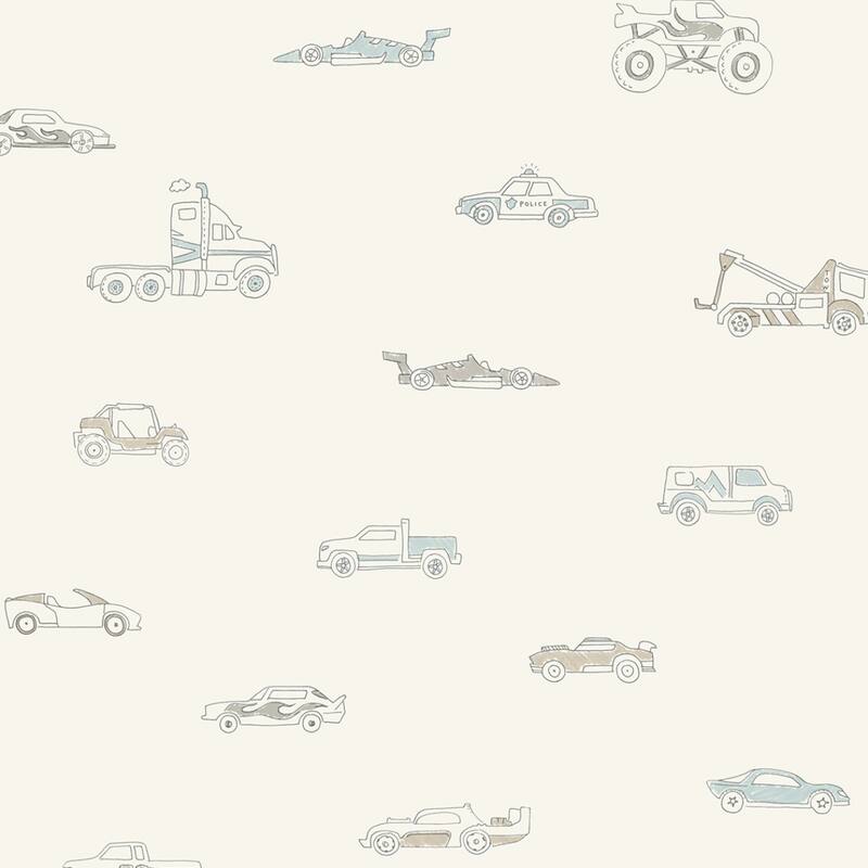 Seabrook Designs Traffic Jam Unpasted Wallpaper