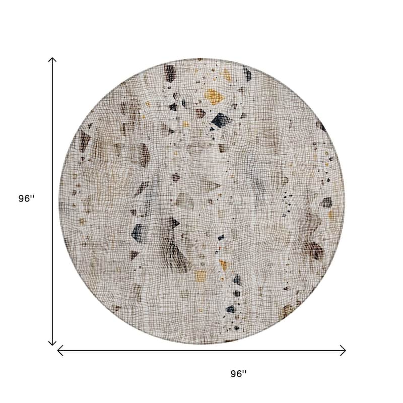 HomeRoots Abstract Transitional Rectangle Outdoor Rug
