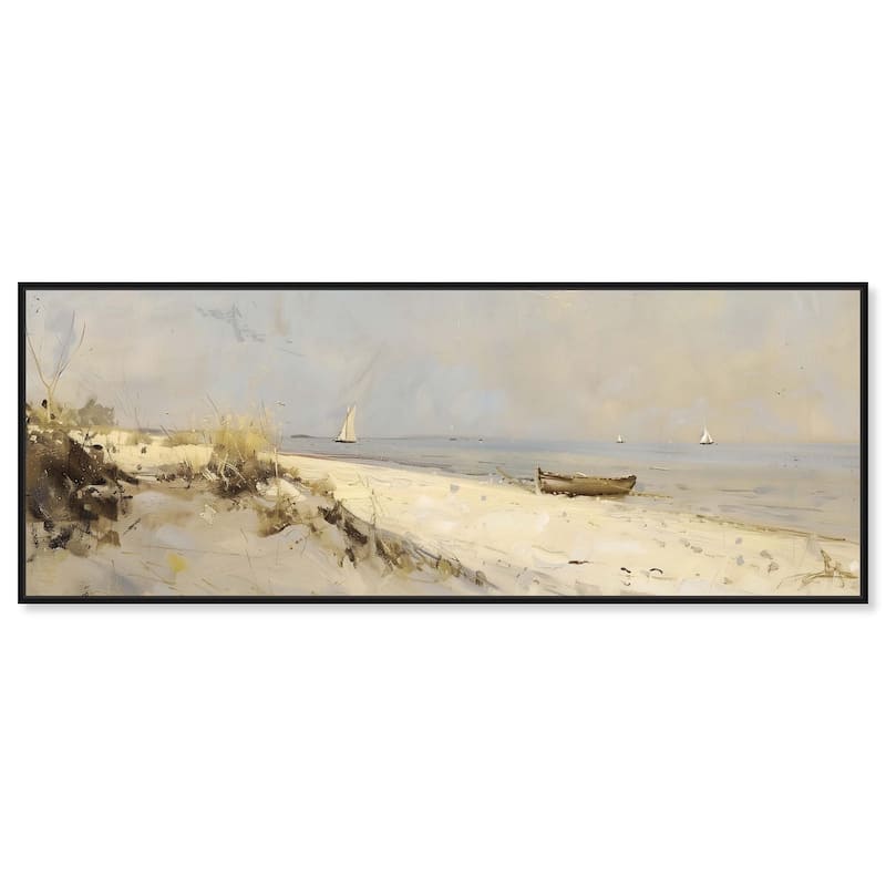 By the Sea Panoramic Canvas by Art Remedy - Black - 54" x 20"