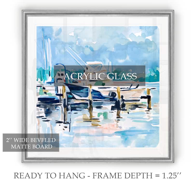 Watercolor Marina II -Black Framed Print