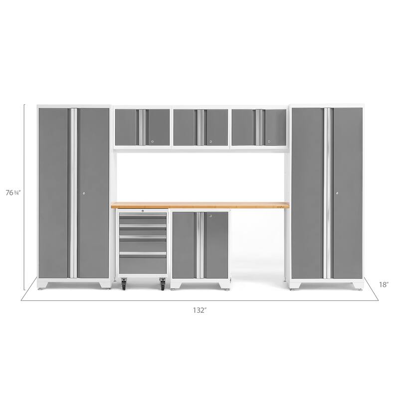 NewAge Products Bold Series 8-pc. Steel Garage Cabinet Set