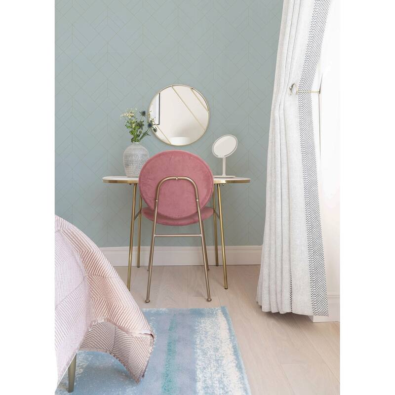 A-Street Prints Sander Light Blue Geometric Wallpaper