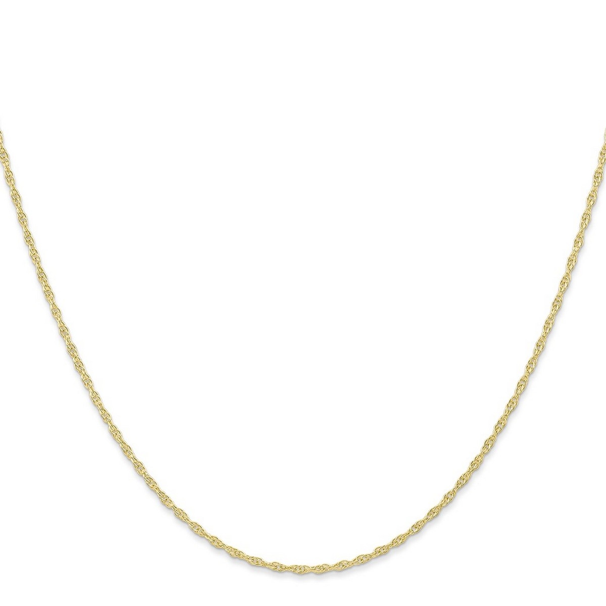 Curata 10k Yellow Gold 1.15mm Carded Cable Rope Chain Necklace (Spring ...