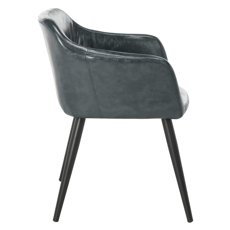 SAFAVIEH Drusilla Brown/ Black Accent Chair - 22.5" x 23.5" x 30" - 22Wx24Dx30H