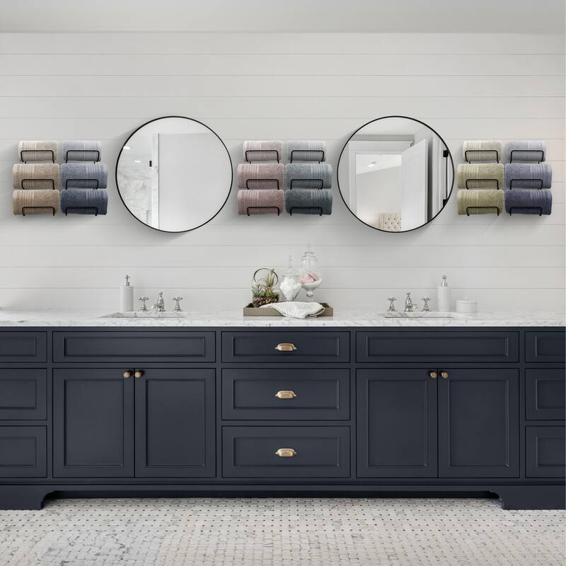 Sorbus Towel Holder for Bathroom Wall - 12 Level Wall Mounted Towel Rack - 6" L x 5" W x 12.75" H