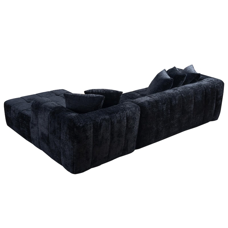 107.9"Cloud Modular Sectional Sofa Couch with L-Shape Chaise, Upholstered Couches for Bedroom, Deep Seat Corner Couch