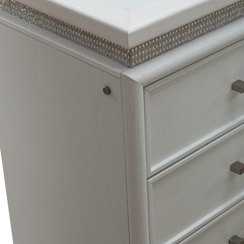 Liberty Furniture Reflections Upholstered Bed, Dresser & Mirror, Chest, Night Stand - King or Queen