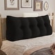 preview thumbnail 26 of 27, WOWMAX Headboard Wedge Reading Pillow With Bolster Neck Roll Black - Full