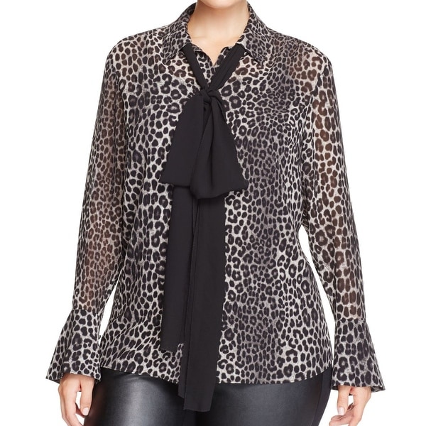 michael kors leopard print top