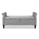 preview thumbnail 42 of 112, Copper Grove Performance Fabric Amalfi Tufted Storage Bench with Rolled Arms