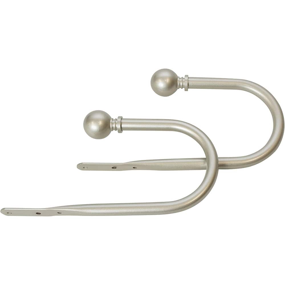 Meriville Set of 2 Decorative Black Ball End Window Curtain Holdbacks