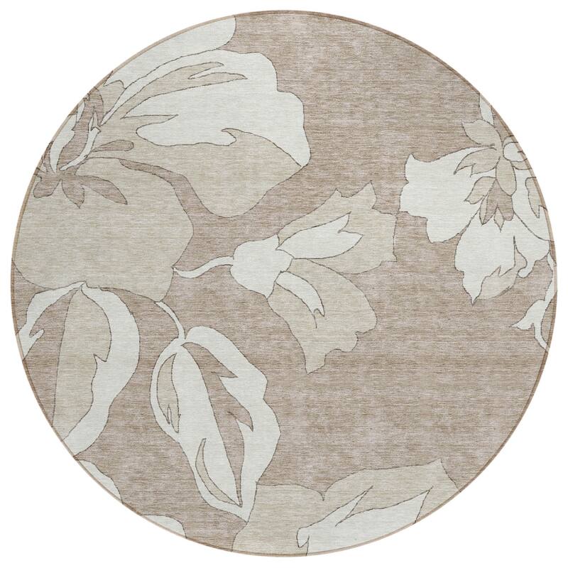 HomeRoots Floral Transitional Rectangle Outdoor Rug