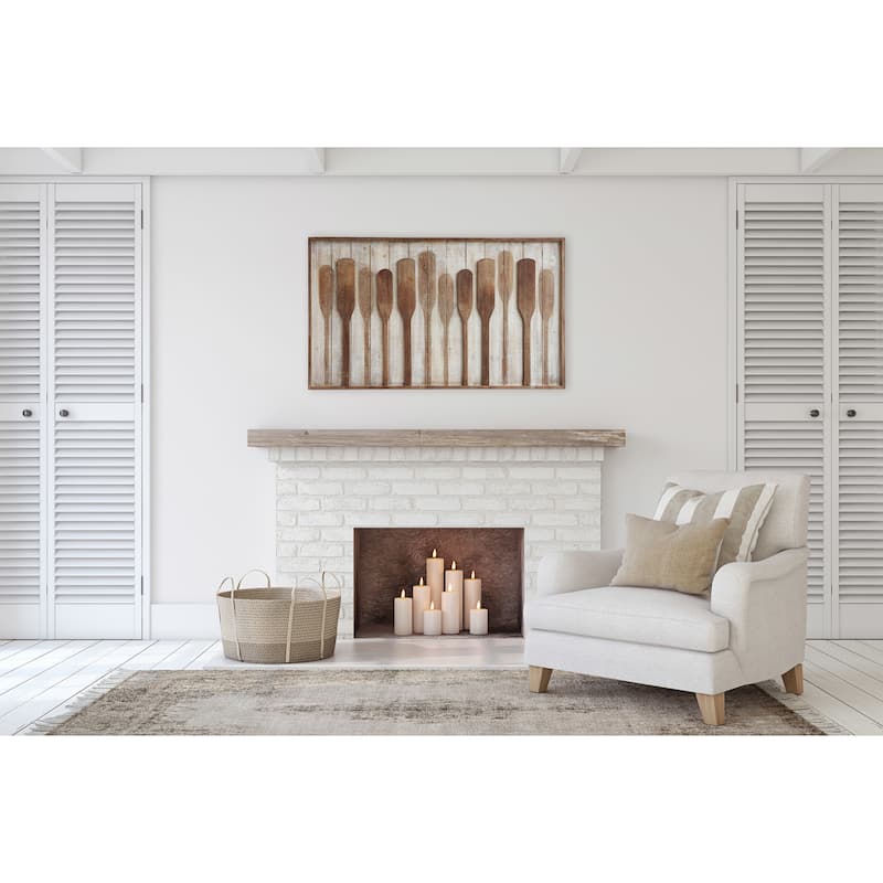 Wood Framed Wall Decor with Raised Paddles - 47.25" x 28"
