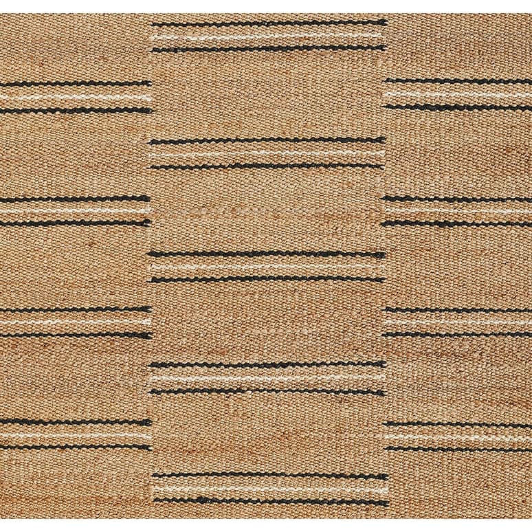Erin Gates by Momeni Crescent Broken Stripe Natural Hand Woven Jute Area Rug