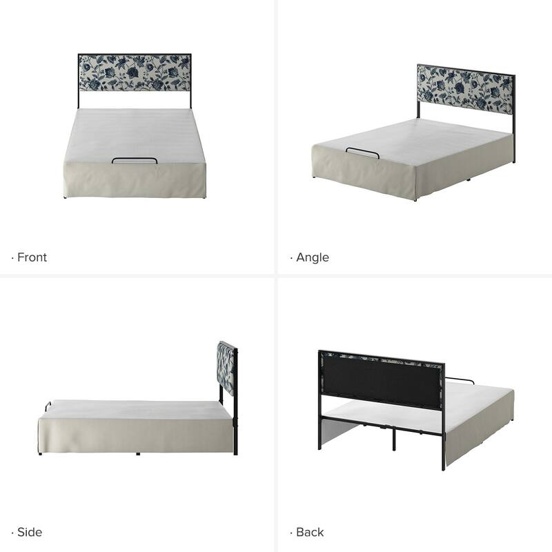 Oliver Modern Washable Slipcover Bed Upholstered Metal by HULALA HOME
