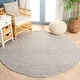preview thumbnail 1 of 27, SAFAVIEH Handmade Natura Gregoriana Textured Rug 6' Round - Silver - Round